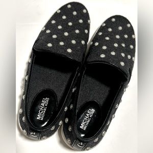 Michael Kors pearl embellished slip on shoes